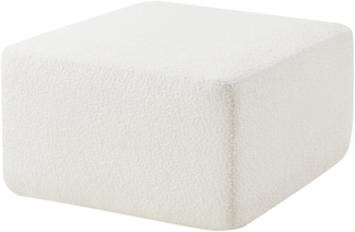 Sofa-Modul Hurvas Hocker Bouclé Cremeweiß [en. casa]