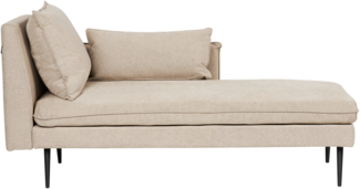 Linksseitige Chaiselounge YERRES Stoff Beige