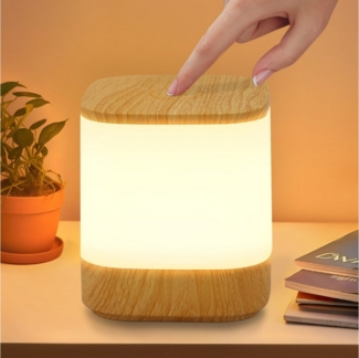 Nettlife LED Nachttischlampe 2ER Touch Dimmbar Akku 1800/3600mAH USB Aufladbar Kabellos, Dimmbar, LED fest integriert, mit 3 Farbtemperaturen&Timing Funktion Nachtlicht