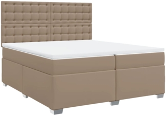 vidaXL Boxspringbett Matratze Cappuccino-Braun 200x200cm Kunstleder 3290739