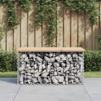 vidaXL Gartenbank aus Gabionen 83x44x42 cm Massivholz Kiefer 834356