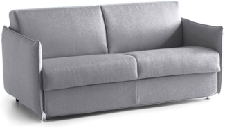 Dmora 2-Sitzer Schlafsofa Follina, Schlafsofa fürs Wohnzimmer, gepolstert, abnehmbar, 100 % Made in Italy-Qualität, 160x95 h90 cm, Grau