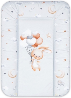 Wickelauflage Wickelkommode Auflage Baby 70x50 cm - Wickelmatte Wickeltischauflage Wasserfest Wickelunterlage Weich Kaninchen