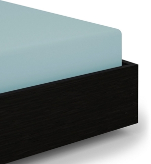 Heckett and Lane Mako Satin 1 x Spannbettlaken 180x210-220 cm Elementi Sphere Blue