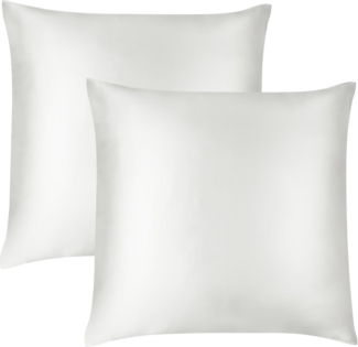 Aspero Kissenbezüge 2x Seiden Kissenbezüge 80x80 cm Enna, Haut- und haarschonendes Material