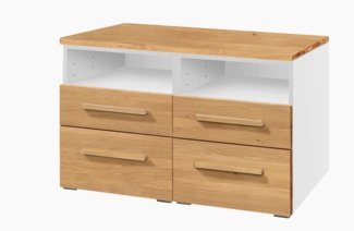 Hasena Kommode Dowio weiss Eiche bright, geölt zerlegt