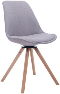 Besucherstuhl PERTH - Stoff Grau 48x56x84 cm Rund | Besucherstühle Konferenzstuhl Wartezimmerstuhl Bürostühle Bürostuhl Konferenzraum Wartezimmer