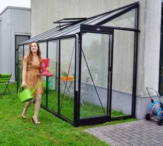 ACD Glas Anlehngewächshaus MR304H | Silber |
