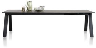 STANFORD Esstisch grau Keramik auf Glas 170cm x 100cm x 77cm