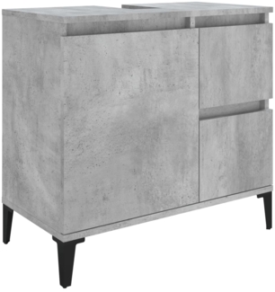vidaXL Badschrank Betongrau 65x33x60 cm Holzwerkstoff 819832