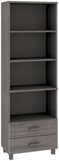 vidaXL Highboard HAMAR Hellgrau 60x35x180 cm Massivholz Kiefer 340491