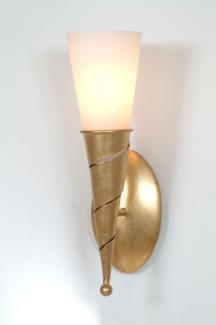 Holländer Wandleuchte 1-Flammig Innovazione Glas weiß opal