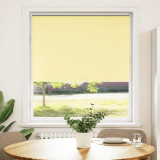 vidaXL Verdunkelungsrollo Gelb 115x150cm Stoffbreite 110,7cm Polyester 4012041
