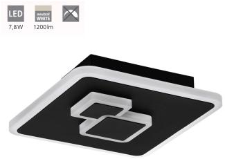 Eglo 30658 Deckenleuchte CADEGAL Stahl schwarz, Kunststoff weiss L:20 B:20 H:5cm 7,8W 4000K