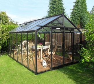 ACD Glas Gewächshaus R306H | Schwarz | 445x306x259