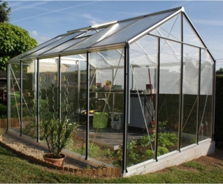 ACD Glas Gewächshaus R306H | Schwarz | 445x306x259