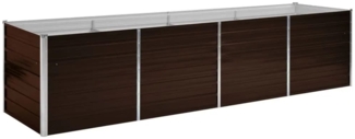 vidaXL Garten-Hochbeet Braun 320 x 80 x 77 cm Verzinkter Stahl 45715
