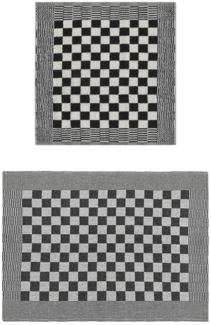 vidaXL 50-tlg. Handtuch-Set Schwarz und Weiß Baumwolle 136293