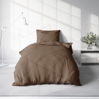 One Home Bettwäsche Doubleface, Satin, 2 teilig, Uni Wende, kühlend weich Sommer, Übergröße