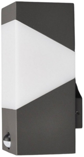 Lucande Außen-Wandleuchte Kiran, Metall, Schwarz IP44mit Bewegungsmelder, 1 x 40 W