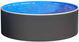 Azuro Deluxe Stahlwandpool - Graphite/Weiß - Rund Ø 360 x 120 cm