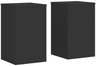 vidaXL Pflanzenständer 2 Stk. Schwarz 30x30x50 cm Holzwerkstoff 852916