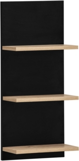 Schildmeyer Regal Emmik 159501 schwarzmatt/weißeiche Dekor, 30,3 x 17,5 x 70,2 cm