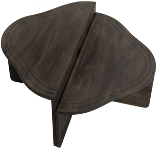 Dmora Wohnzimmertisch Emiri, Niedriger Wohnzimmertisch, Kaffeeregal, Couchtisch für Sofa, 90x90h40 cm, Anthrazit