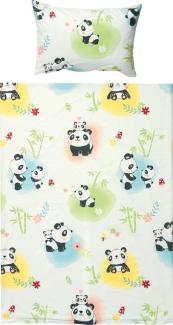 Erwin Müller Kinderbettwäsche Kinder-Bettwäsche "Panda", Biber, 2 teilig, Flanell Tiermotiv