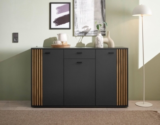 HBZ Sideboard Dublin Kommode, BxHxT 140x86x38cm (1 St), Breite 140cm, Softclose, Metallgriffe