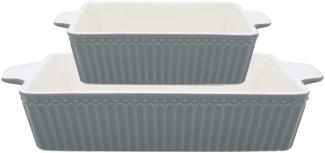 Greengate Alice Auflaufform stone grey small Set2