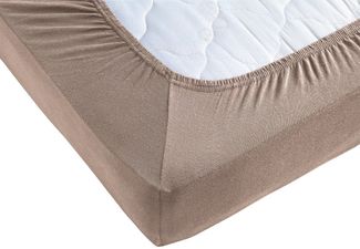 Visaggio Spannbettlaken Jersey aus 100% Baumwolle Boxspringbett / Wasserbett Spannbetttuch, Jersey, Gummizug: rundum, Spannbettlaken, für Matratzenhöhen bis 32 cm, Steghöhe 40 cm