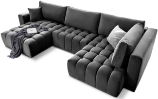 Eltap Bonito Ecksofa (Nube 6) Seite links, Dunkelgrau, 175 x 92 x 350 cm
