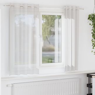 vidaXL Voile Vorhänge mit Ösen 2 Stk. Weiß 4102150