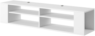 Selsey 'Wall' TV-Schrank mit 4 Fächern, Weiß, 140 cm