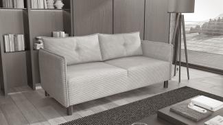 Sofa 3-er Designersofa DECLAN in Stoff Lincoln Beige