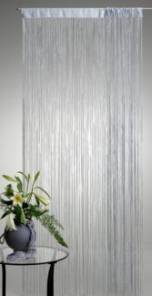 Haus und Deko Fadenvorhang Türvorhang mit Lurex Fadenvorhang 90x250 oder 140x250 cm Gardine, Stangendurchzug (1 St), Lichtschutz, Polyester