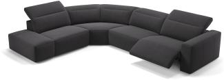 Sofanella Wohnlandschaft LENOLA Stoffgarnitur Sofalandschaft Ecksofa in Schwarz M: 322 Breite x 109 Tiefe