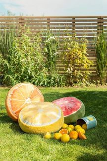 Magma Heimtex Dekokissen FRUITY, Ø 36 cm, Grün, Polyester, Fellimitat, waschbar