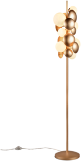 BUBBLE Stehleuchte, 7-flg, goldfarbig, 7x G9, IP20, max. 70W, Metallgehäuse