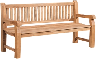 Gartenbank Teakbank DEGAD - Holz Teak 180x61x93 cm | Holzbank 180 Cm Gartenbank Sitzbank Mit Lehne Wetterfest Bank Garten Terrasse