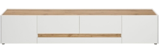 Lowboard Cintia / City , Holzwerkstoff , Weiß, Holzfarben , 220 x 40 x 45 cm