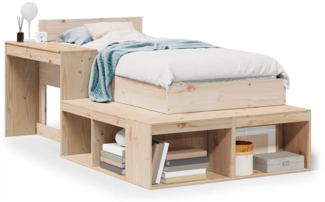 vidaXL Massivholzbett ohne Matratze 80x200 cm Kiefernholz 3309755