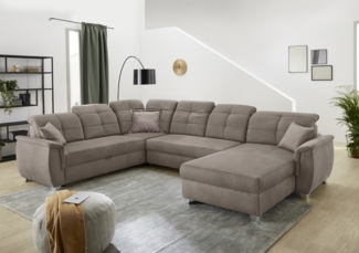 Job 'Livorno KPL' Wohnlandschaft, Microfaser bedruckt hellbraun