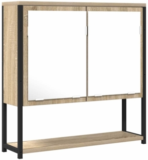 vidaXL Badezimmer Spiegel mit Tür Beige 60 x 16 x 60 cm Holzwerkstoff 864340