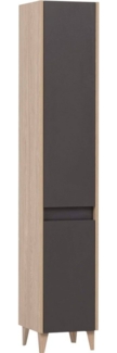 SCHILDMEYER Hochschrank Badschrank Highboard Badmöbel anthrazit 30,2x170x33 cm