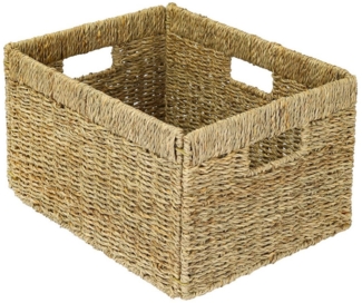 HMF Regalkorb Aufbewahrungskorb, Korb geflochten aus Seegras, passend für Billy, 35 x 25 x 20 cm