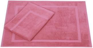 Betz Badematte 2er Set Badvorleger Premium Badematte Badteppich Größe 50x70 cm, beidseitig nutzbar, Baumwolle, Qualität 650g/m²