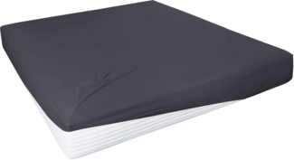 Elastan Feinjersey Spannbetttuch Größe: 190x200 cm, Farbe: Anthrazit