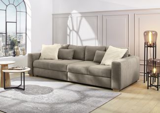 JOB 'Maxi' Big Sofa, Cord taupe, 287 x 118 x 87 cm